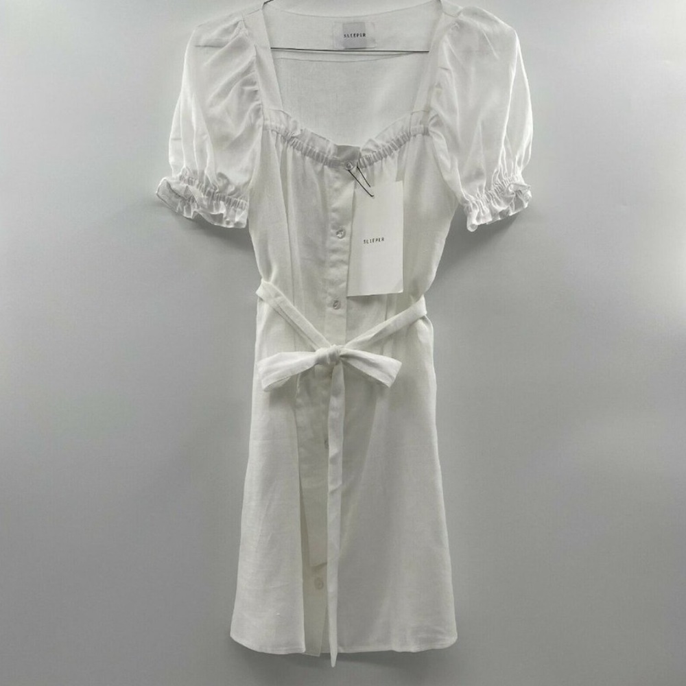 NWT Sleeper Brigitte XS white mini dress